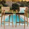 Best Choice Products Set of 2 Outdoor Acacia Wood Bar Stools Bar Chairs w/ Weather-Resistant Cushions